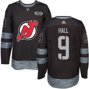 Herren New Jersey Devils Eishockey Trikot Taylor Hall #9 1917-2017 100th Anniversary Schwarz Authentic